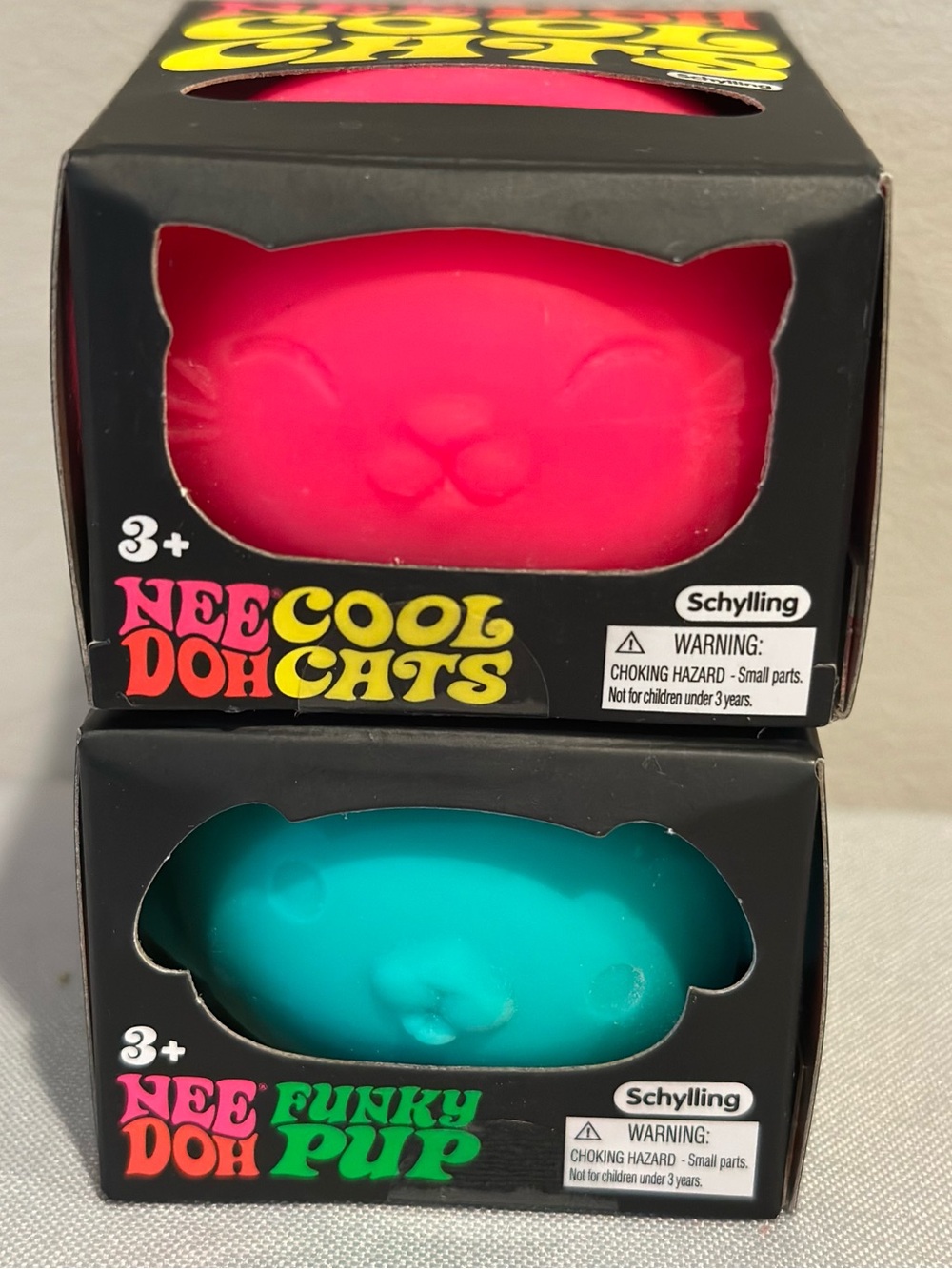 BUNDLE NeeDoh Cool Cat & Funky Pup  - Pink & Teal NWT (2 items)